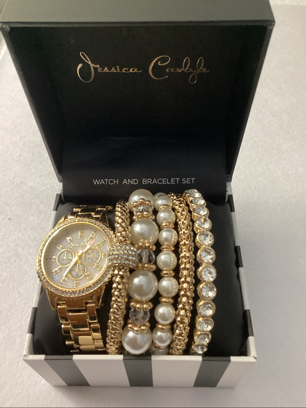 Jessica Carlyle Women's Bracelet Watch 36mm Gift Set - Picture 3 of 8